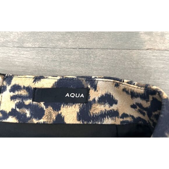 AQUA Leopard Print Faux-Suede Mini Skirt - Picture 4 of 4